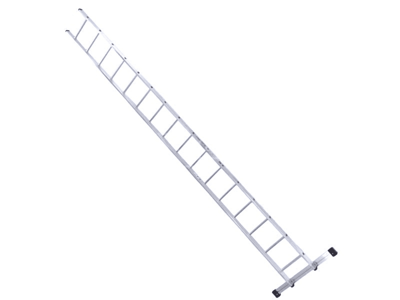 Ladder met rechte voet + balk 1x16 sporten | Euroline