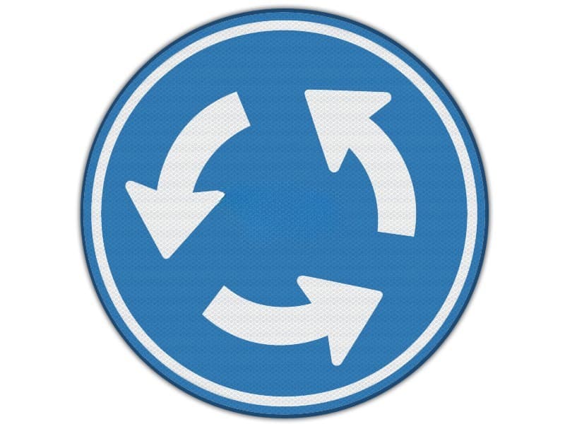 Verkeersbord RVV D01 - Rijrichting rotonde