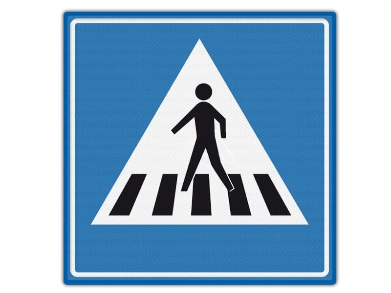 Verkeersbord RVV L02 - Voetgangersoversteekplaats