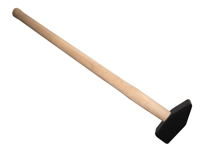 Voorhamer met houten steel