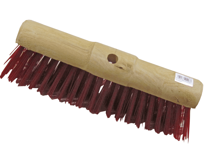 Bezem PVC 45 cm rood kap rond