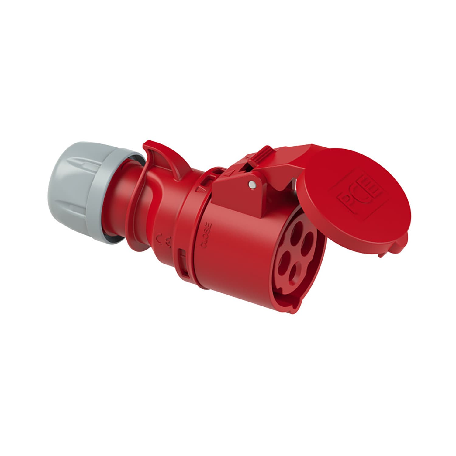 CEE contrastekker 16a 4-polig 400V 6h rood