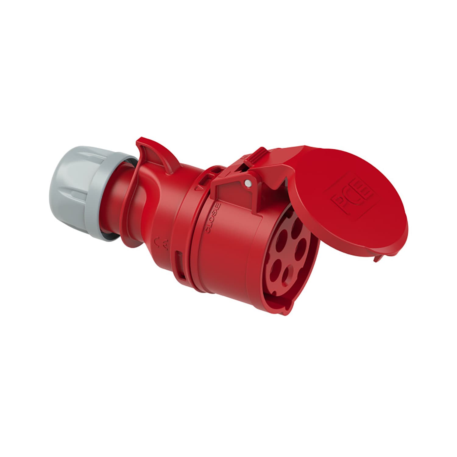 CEE contrastekker 16a 5-polig 400V 6h rood