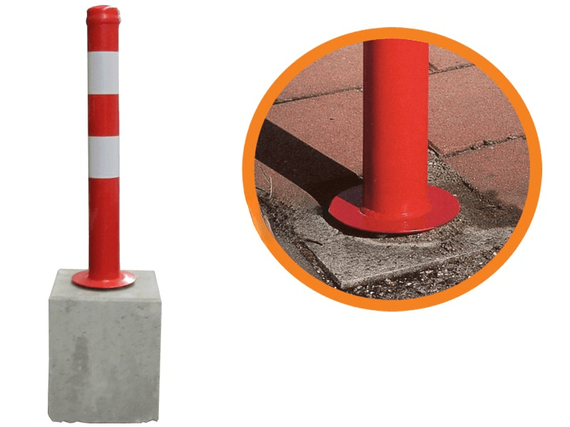 Parkeerpaal uitneembaar met driehoekslot Ø 90 mm