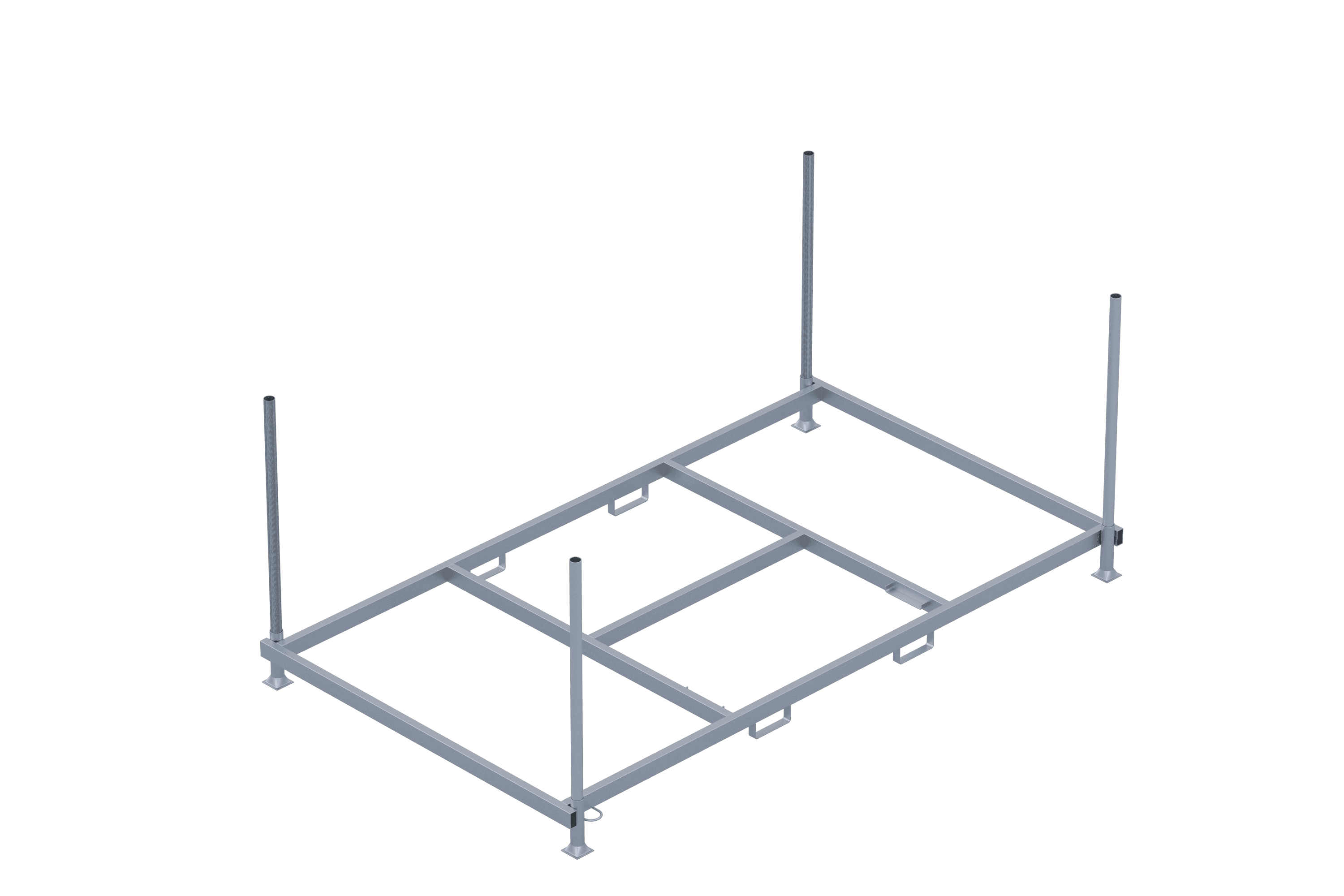 Bouwhek stapelpallet incl. 4 rongen | zwaar model
