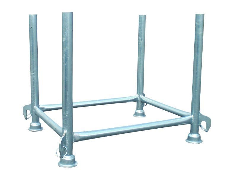 Stapelrek met vaste staanders 90x70x70 cm