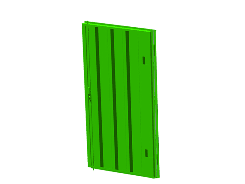 Deur links voor materiaalcontainer
