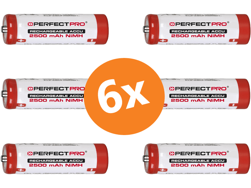 PerfectPro set à 6 accu's AA-cel