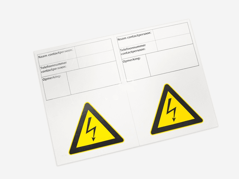 Stickerset bouwmeterkasten BZI en PKI 63A