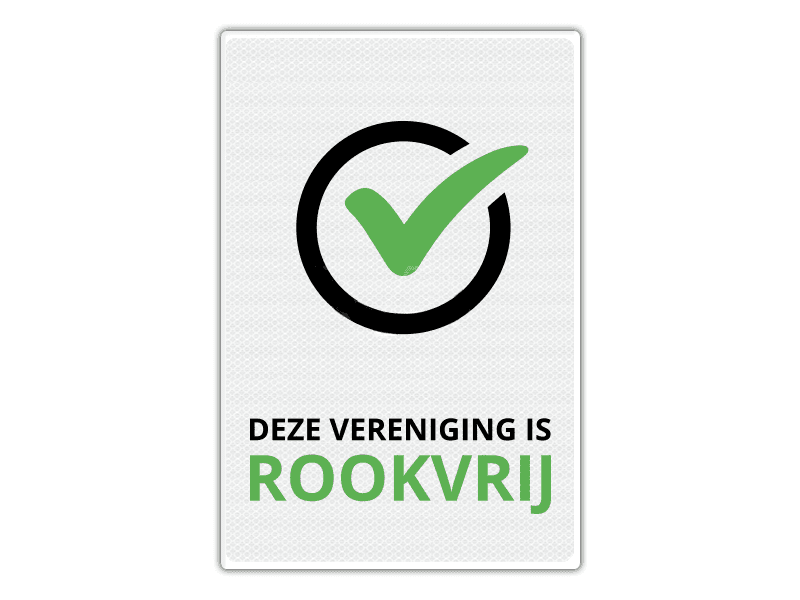 Verkeersbord RV05 - Deze Vereniging is Rookvrij 40 x 60