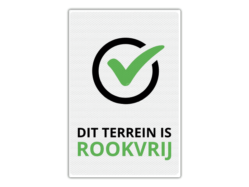 Verkeersbord RV06 - Dit Terrein is Rookvrij 40 x 60