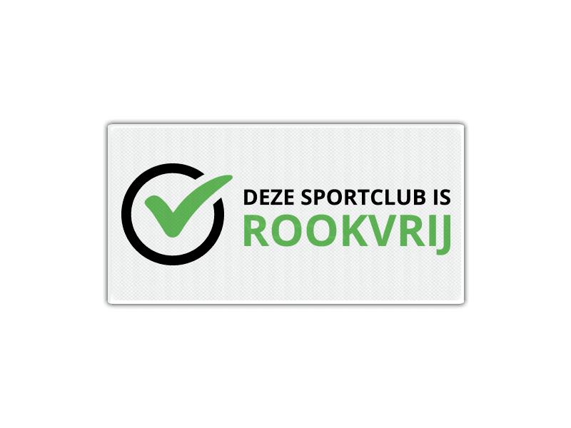 Verkeersbord RV10 - Deze Sportclub is Rookvrij