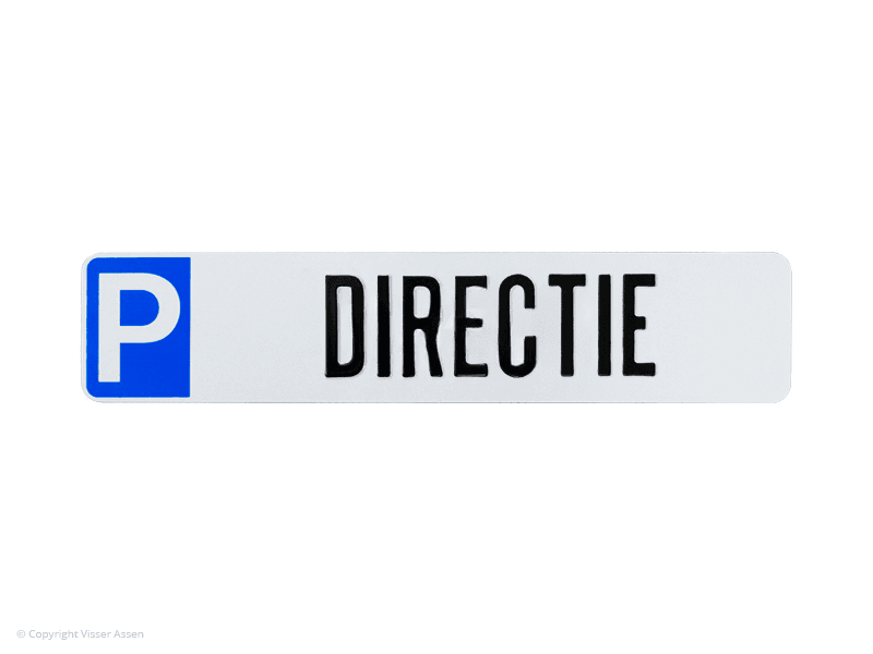 Parkeerbord Parkeren Directie geperst 52 x 11 cm