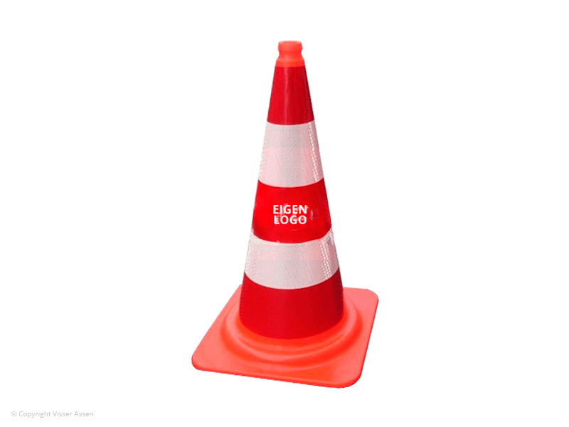 Verkeerskegel flexibel 75 cm met logo