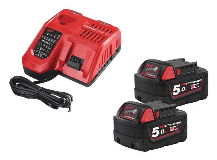 Milwaukee accu startset M18 NRG-502 6A lader 2x 5,0Ah