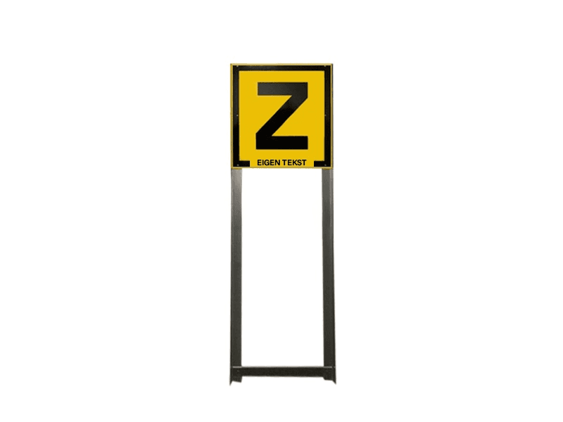 Zinkerportaal - vlak - 30 x 30 cm geel vol lak