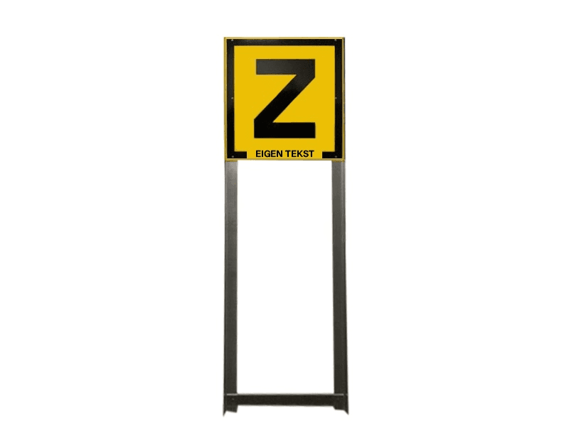 Zinkerportaal - vlak - 60 x 60 cm geel vol lak