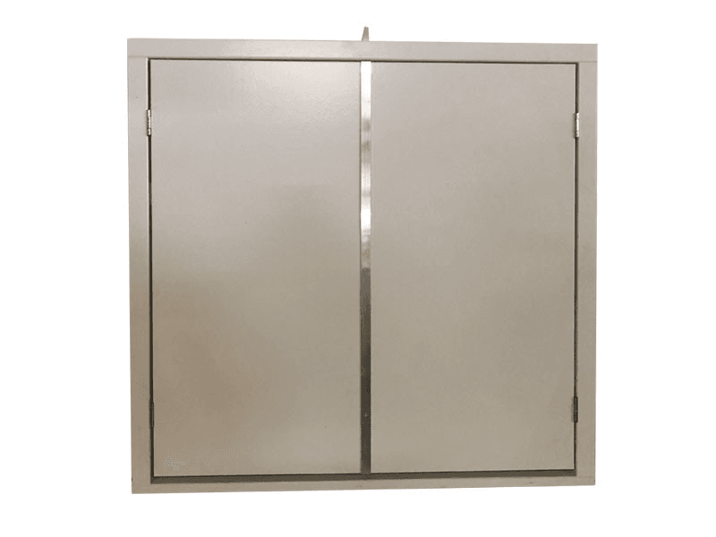 Raam glas met hardhouten kozijn en luiken BFR