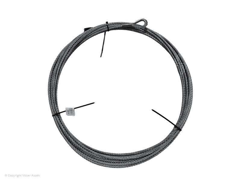 Lichtmast hijskabel 6mm 14 meter lang