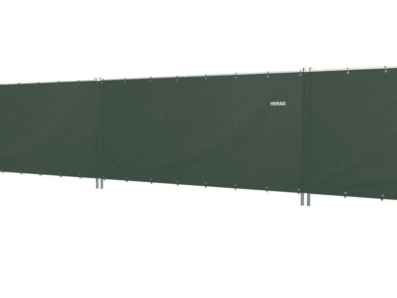 Bouwhek winddoek groen 50 meter