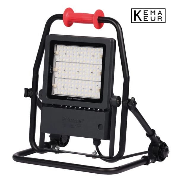 LED bouwlamp op statief WIZARD 50W klasse 2 KEMA-keur | Primaelux
