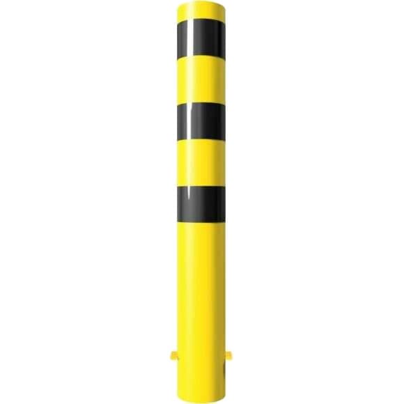 Beschermpaal ø 152 mm geel/zwart in beton