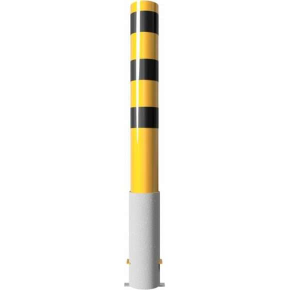 Beschermpaal ø 152 mm geel/zwart met grondkoker