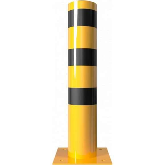 Beschermpaal ø 193 mm geel/zwart 100 cm met voetplaat