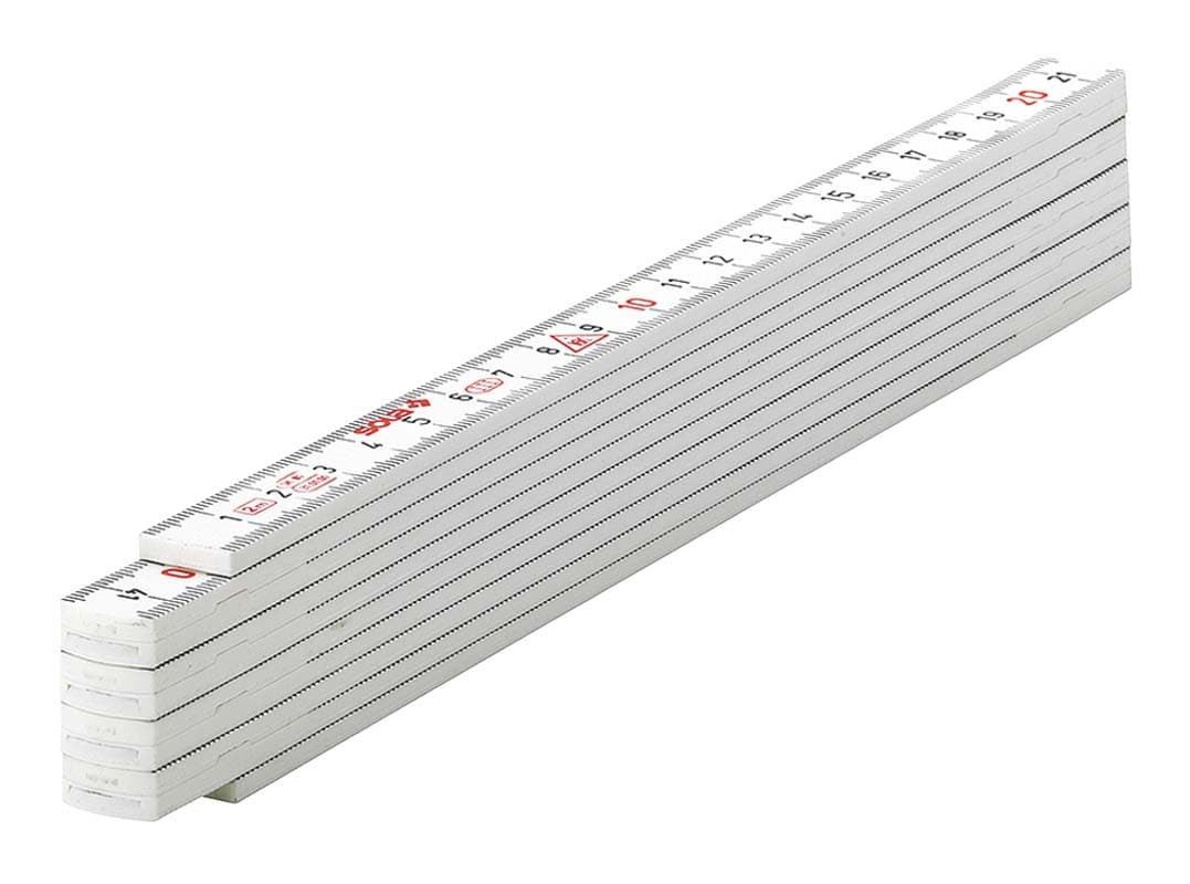 SOLA vouwduimstok HK 2m/10-delig kunststof wit klasse III
