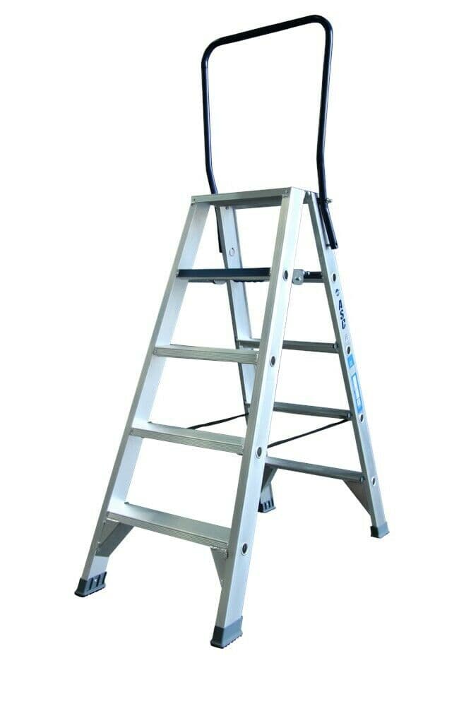 Asc dubbele trap 2x5 treden incl. beugel