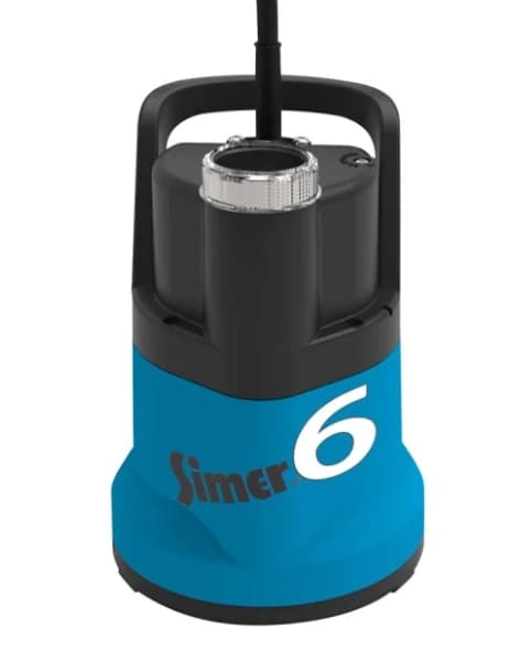 Simer 6 vlakzuigpomp 230v 3-trapsadapter 1”-3/4”-1/2”