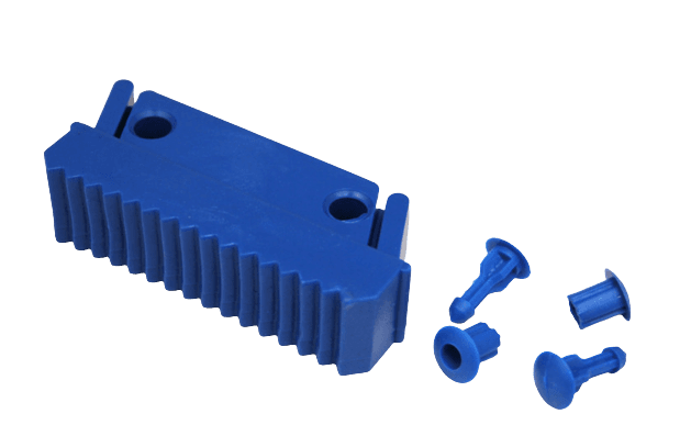 Trapvoet blauw links tbv dubbel oploopbare trap
