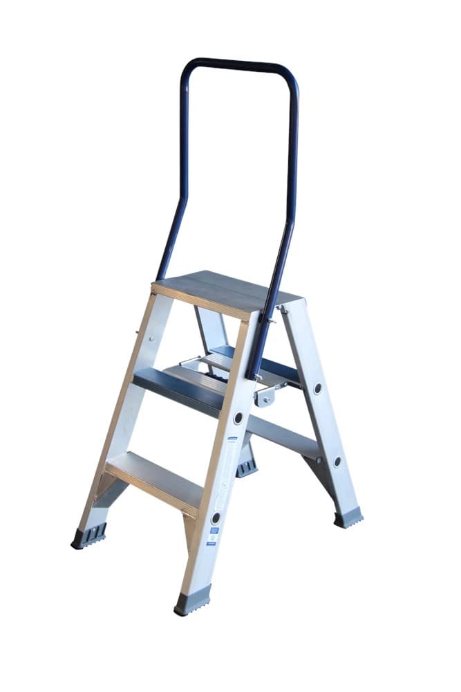 Asc dubbele trap 2x3 treden incl. beugel OP=OP