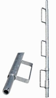 Leuninghouder Combistar met 3 plankhouders 1.32m
