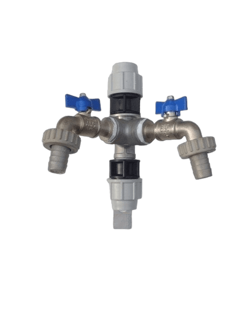 Verdiepingstappunt 32mm met vlinderkranen