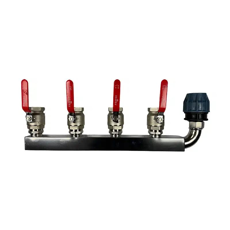 Verdeelstuk RVS 4-weg 2" 63 mm