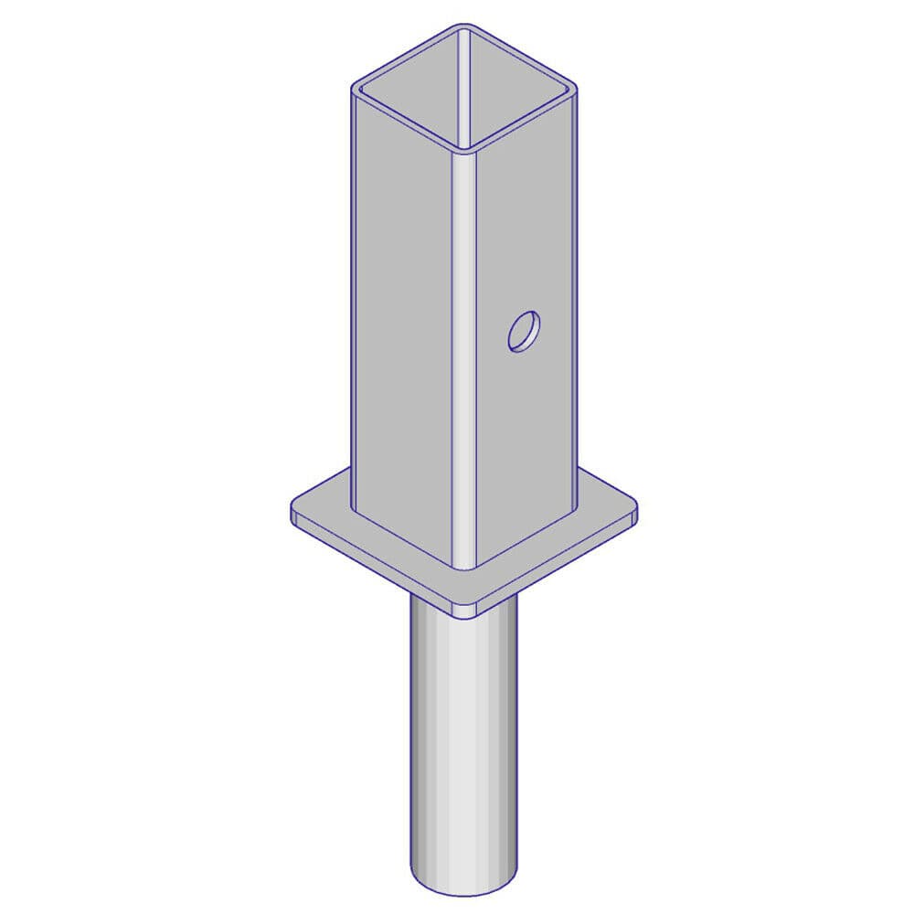 VT Betonhuls adapter rond naar vierkant 25