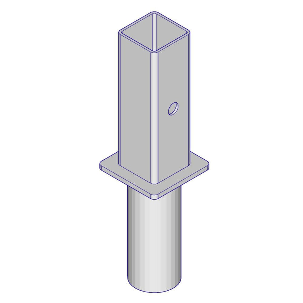 VT Betonhuls adapter rond naar vierkant 40