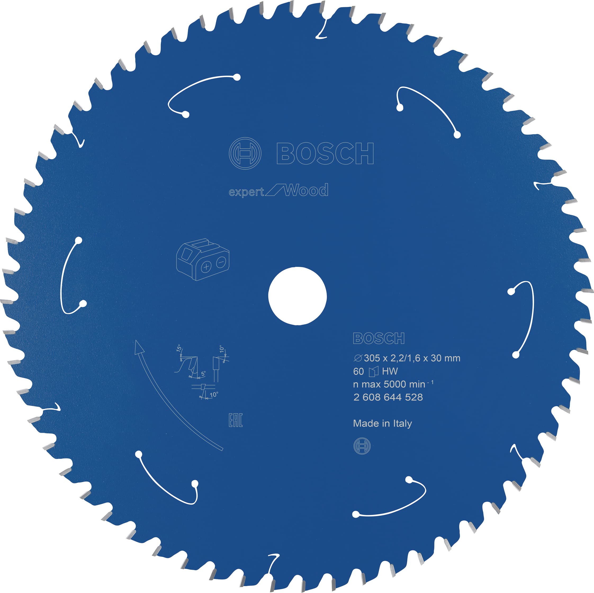 Bosch cirkelzaagblad Expert for Wood Professional 305x30mm 60T accu