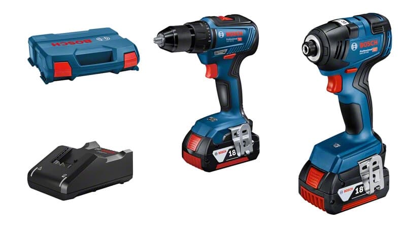 Bosch combiset GDR 18V-200 + GSR 18V-55 Professional 18V 2x 4,0Ah