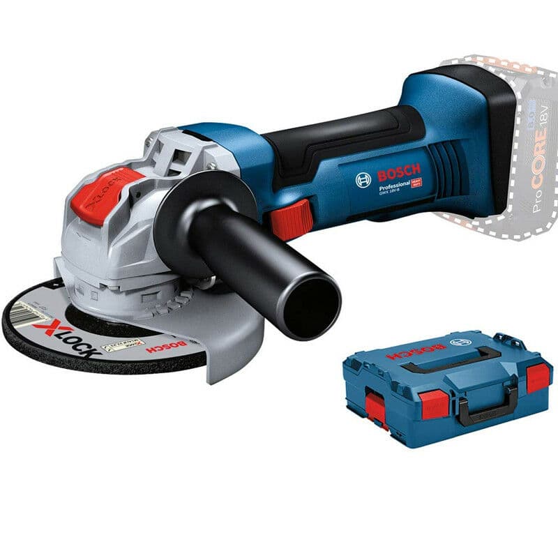 Bosch accu haakse slijper GWX 18V-8 Professional 18V 125mm X-LOCK solo L-BOXX