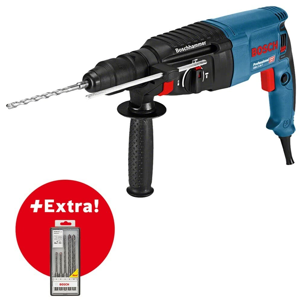 Bosch boorhamer GBH 2-26 F Professional 830W SDS plus + 5-delige boorset