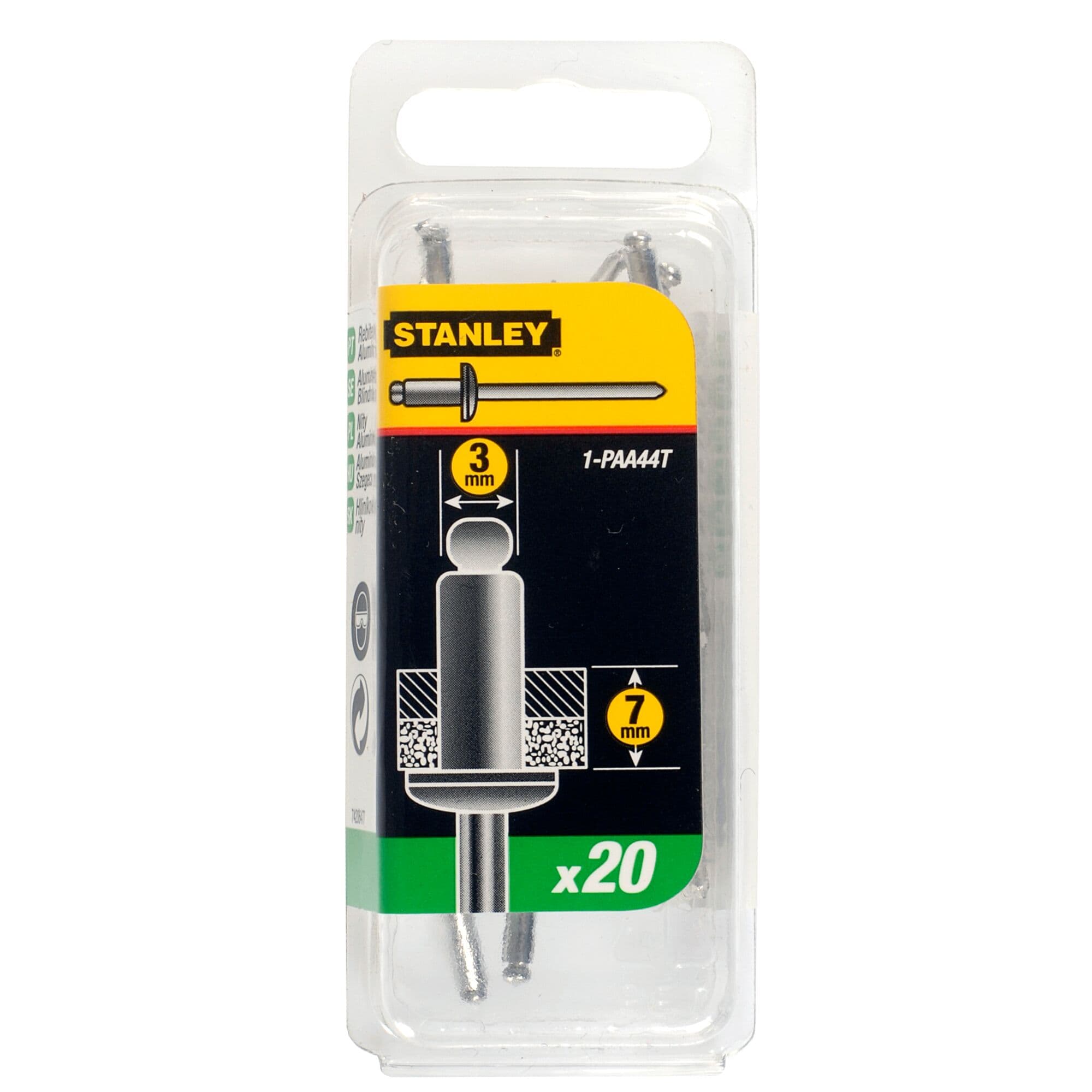Stanley Popnagels 3x7mm 20 stuks 1-PAA44T