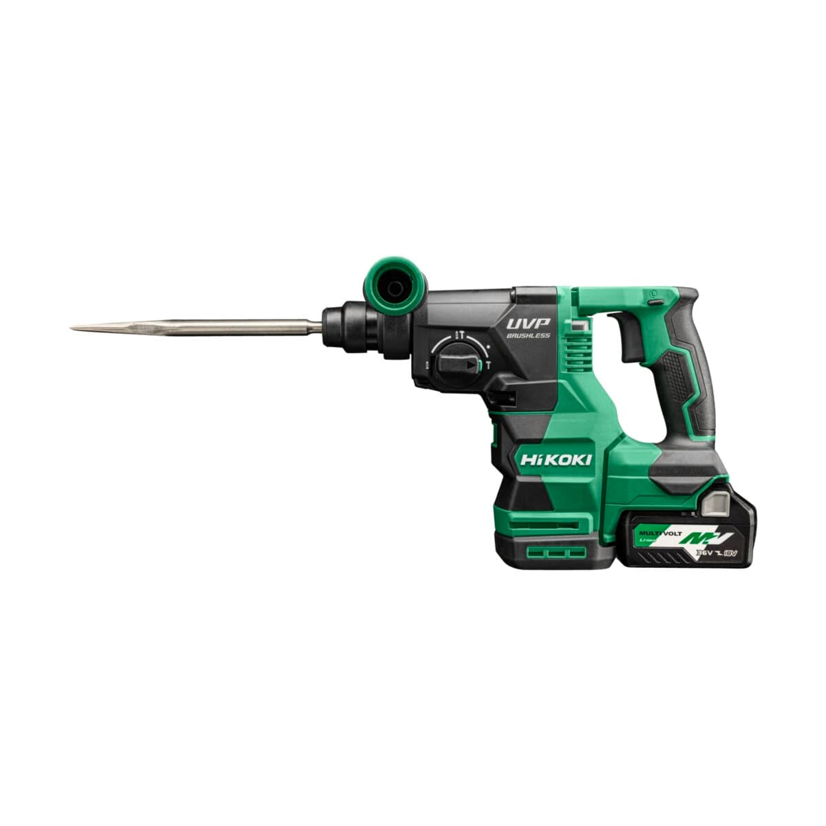 Hikoki boorhamer DH3628DAWEZ SDS-plus 3.2J 28mm beitelstop 36V 2x 2.5/5.0Ah stofafzuiging HSC III + HSC II
