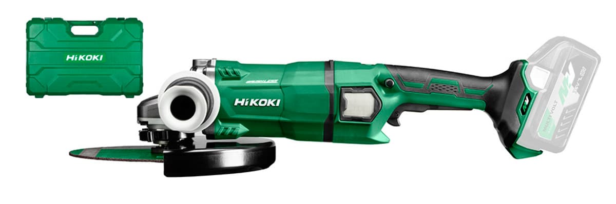 Hikoki haakse slijper G3623DAW4Z 230mm rem dodemansschakelaar 36V koffer