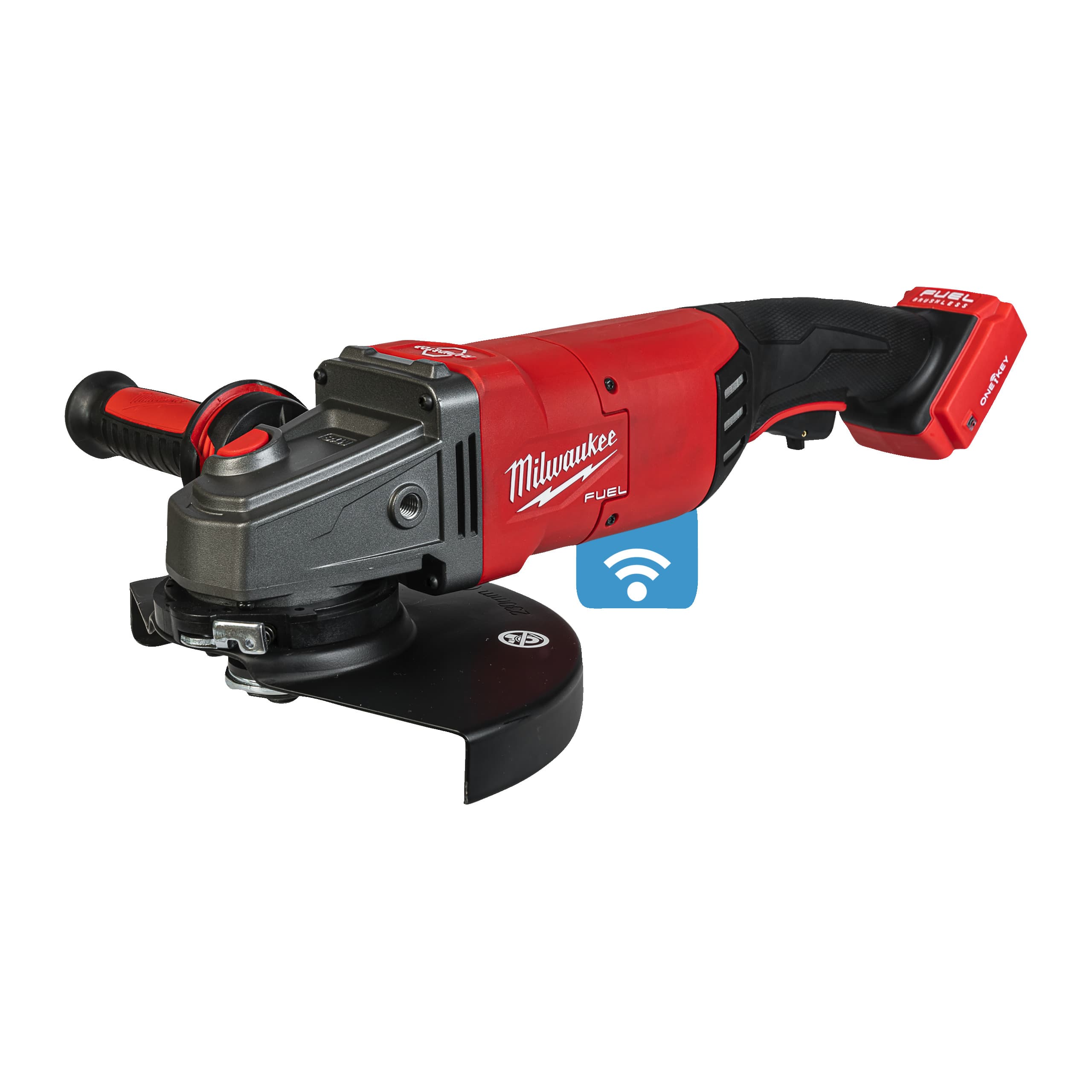 Milwaukee haakse slijper M18 ONEFLAG230XPDB-0C 230mm rem dodemansschakelaar ONE-KEY koffer
