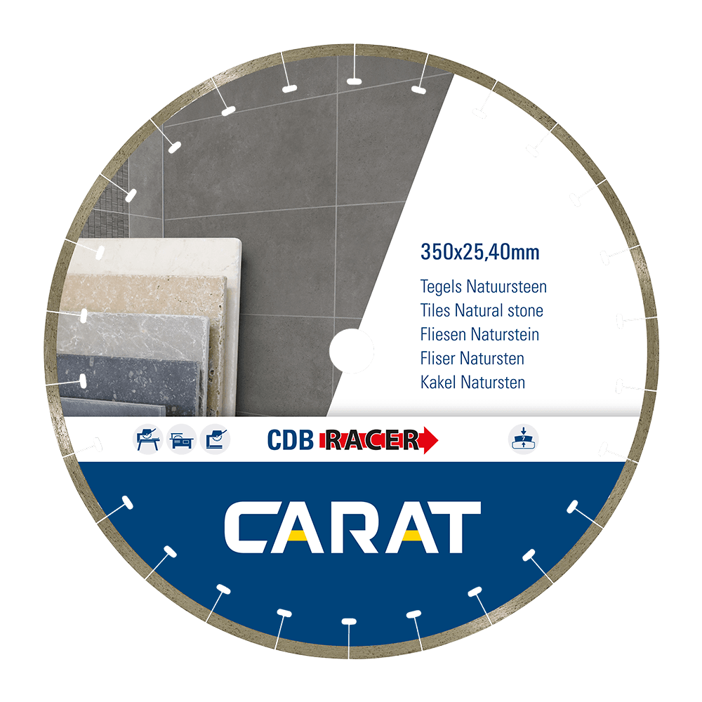 Carat Diamantzaagblad Tegels Natuursteen Ø350x25,40mm, CDBM RACER