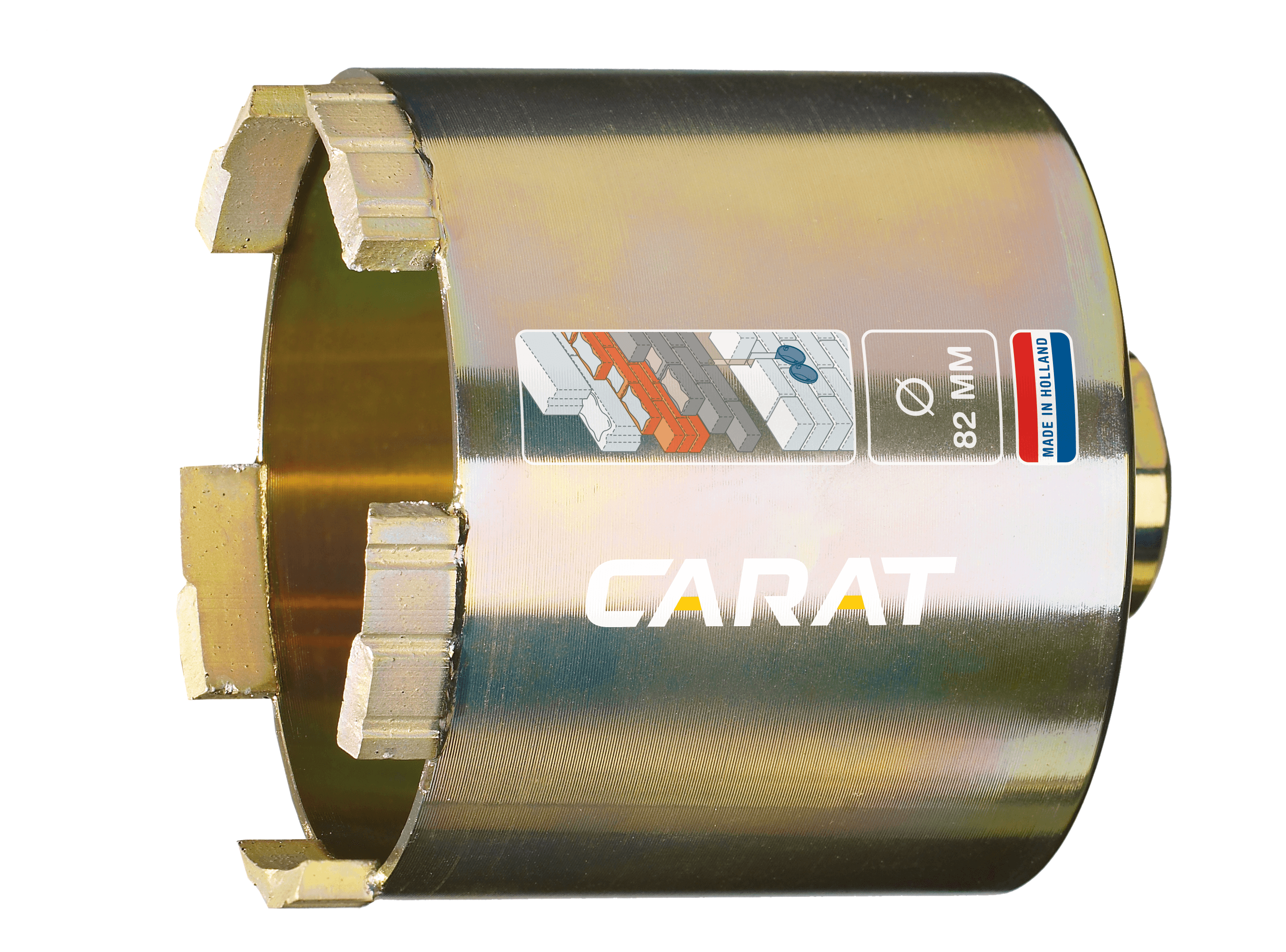 Carat dozenboor HTS 82x60mm M16 steen droog 5 segmenten Dustec Super