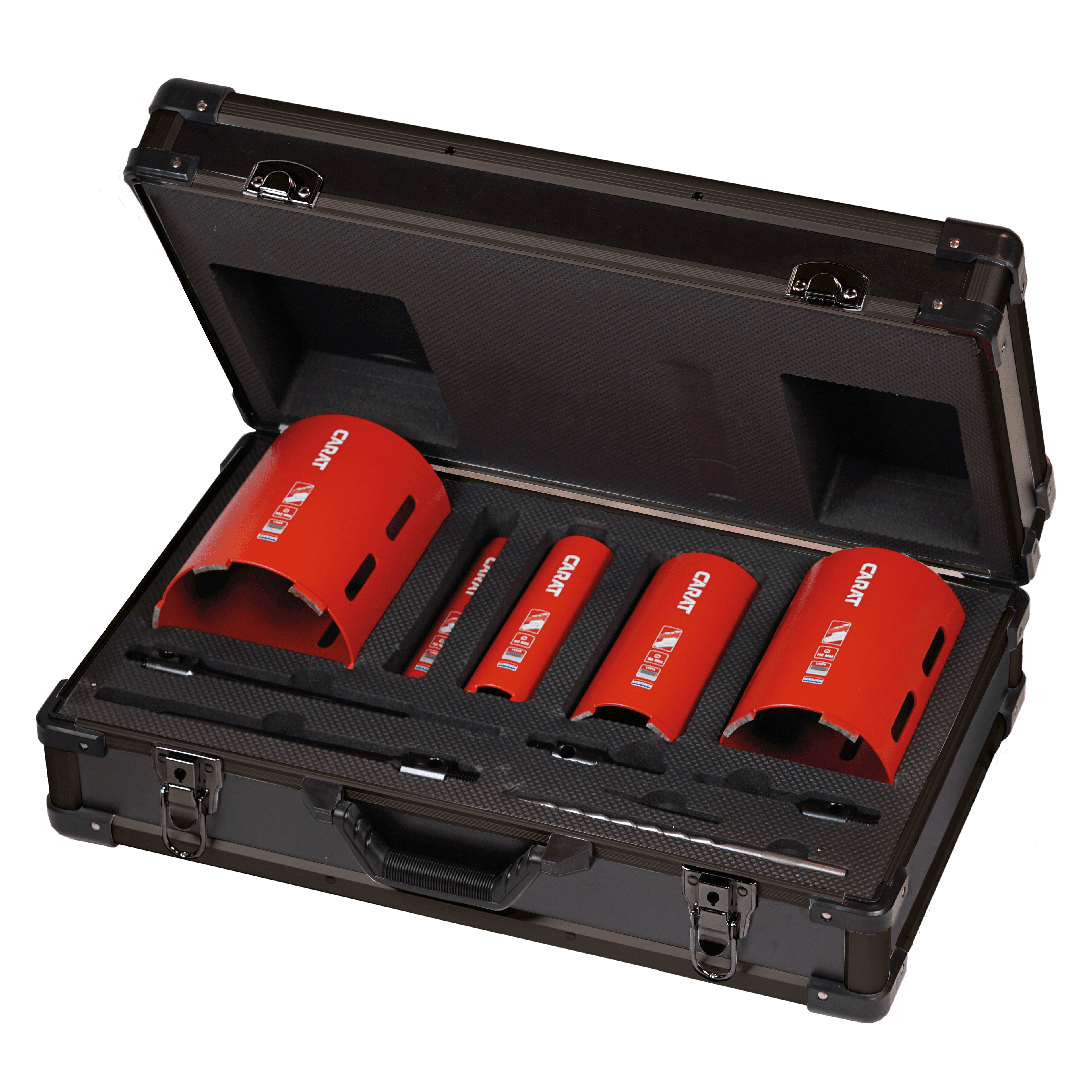 Carat DroogboorSET Ø32-52-82-112-132+AdapterS+KOFFER