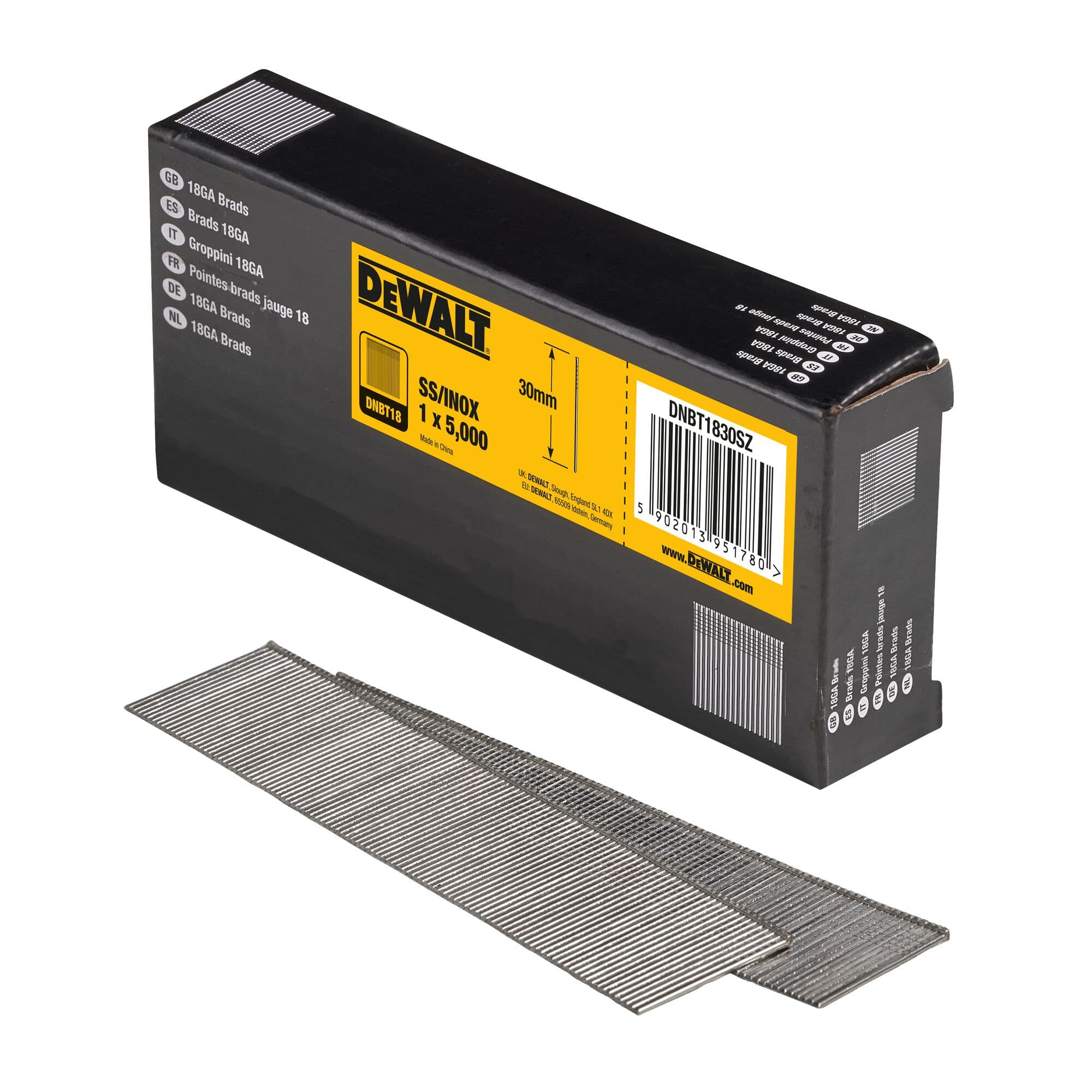 Dewalt minibrads 18Ga ø1.2 - 45mm INOX/RVS 5m DNBT1845SZ DNBT1845SZ